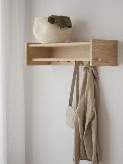 Rowico Home Perchero de pared de madera de roble Hillmond^ Percheros De Pared