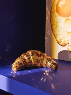 Westwing Collection Pieza decorativa brillante Disco Croissant