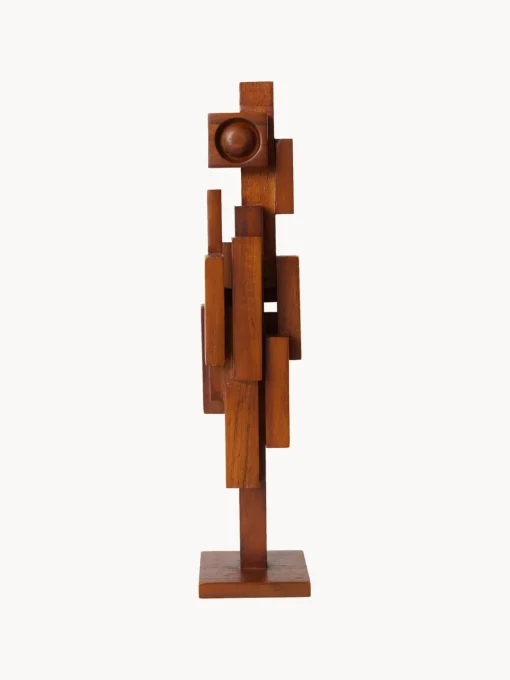 HKLIVING Pieza decorativa de madera de teca Skyline^ Figuras Decorativas|Decoración