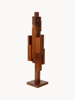 HKLIVING Pieza decorativa de madera de teca Skyline^ Figuras Decorativas|Decoración