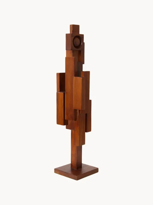 HKLIVING Pieza decorativa de madera de teca Skyline^ Figuras Decorativas|Decoración
