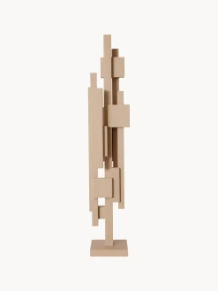 HKLIVING Pieza decorativa de madera de teca Skyline^ Figuras Decorativas|Jarrones