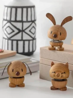 Hoptimist Pieza decorativa de madera de roble Fuzzle