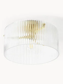 Westwing Collection Plafón de vidrio acanalado Emmi^ Plafones|Lámparas De Techo