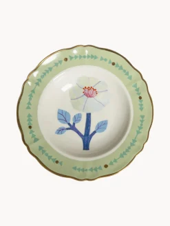 Bitossi Home Plato hondo artesanal de porcelana Hibiscus