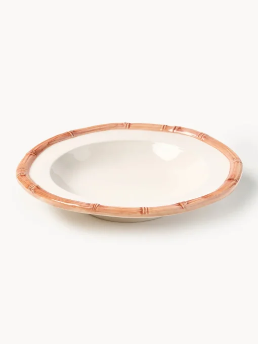 Les Ottomans Plato hondo pintado a mano Bamboo^ Platos Hondos|Vajillas Completas