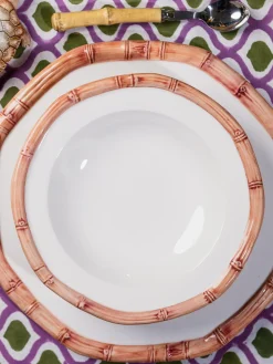 Les Ottomans Plato hondo pintado a mano Bamboo^ Platos Hondos|Vajillas Completas