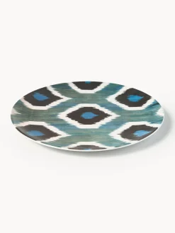 Les Ottomans Plato llano artesanal de porcelana Ikat^ Platos Llanos|Vajillas Completas