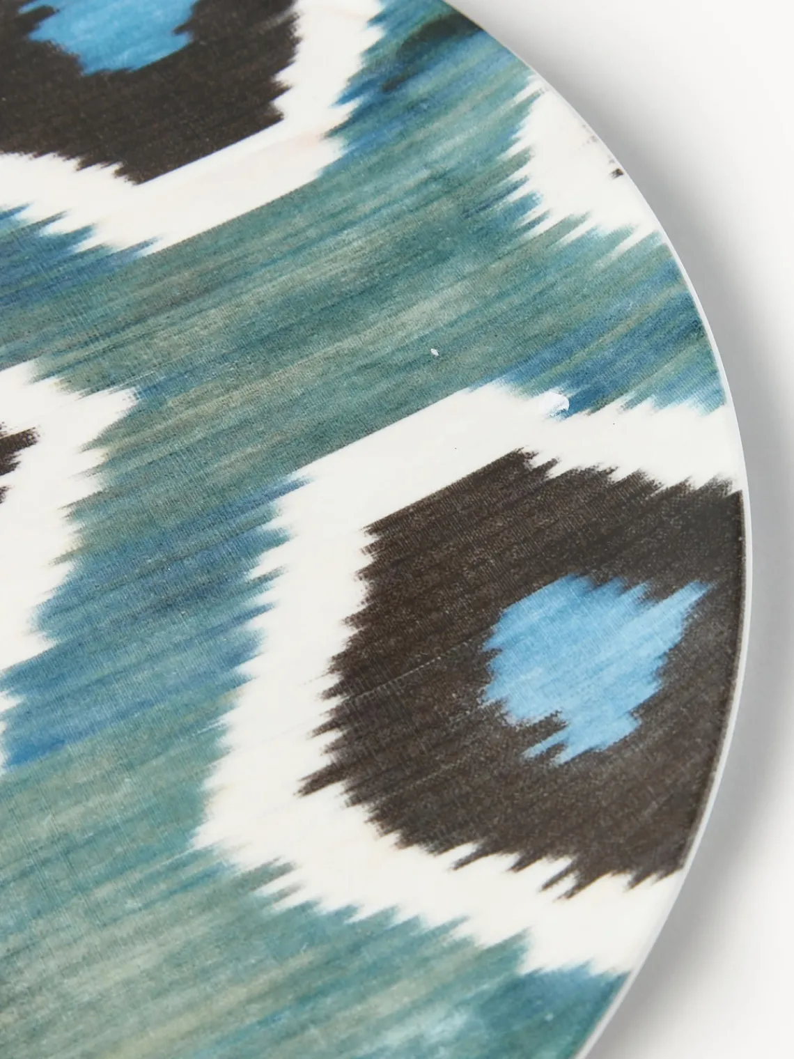 Les Ottomans Plato llano artesanal de porcelana Ikat^ Platos Llanos|Vajillas Completas