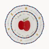 Bitossi Home Plato postre artesanal de porcelana Apple