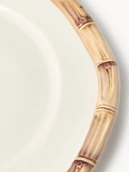 Les Ottomans Plato postre pintado a mano Bamboo