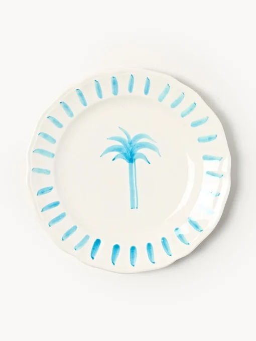 Les Ottomans Plato postre pintado a mano The Palms