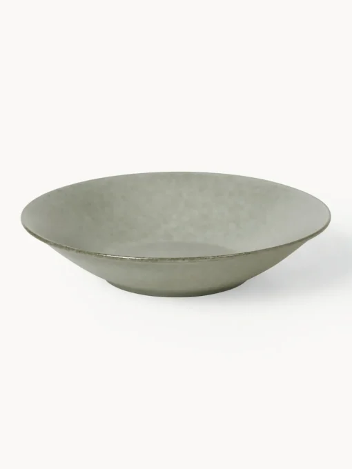 Broste Copenhagen Platos hondos artesanales Nordic Marsh, 4 uds.^ Platos Hondos|Vajillas Completas