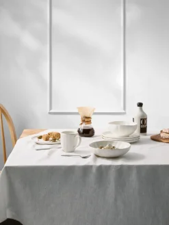 Westwing Collection Platos hondos de porcelana con relieves Sali, 2 uds.