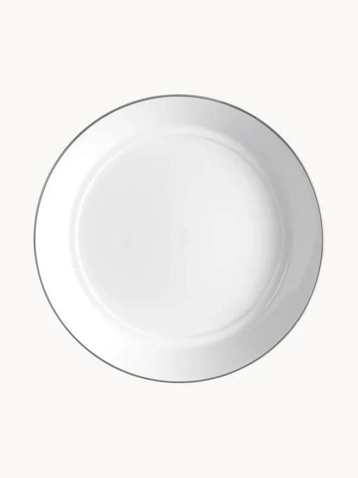 Meissen Platos hondos de porcelana con borde platino pintado a mano Vitruv, 2 uds.^ Platos Hondos|Vajillas Completas