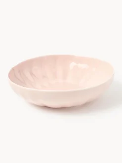 Westwing Collection Platos hondos de porcelana con relieves Sali, 4 uds.