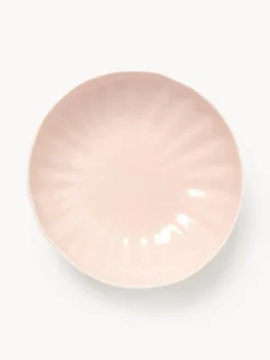 Westwing Collection Platos hondos de porcelana con relieves Sali, 4 uds.