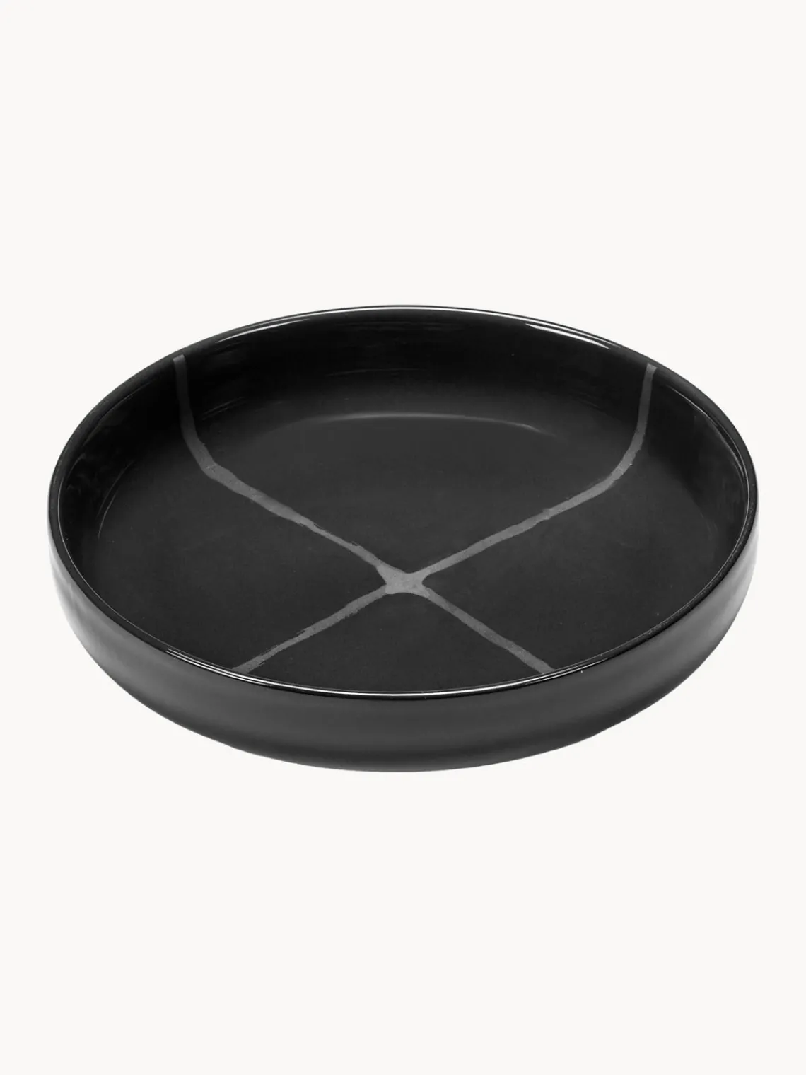 SERAX Platos hondos de porcelana con esmalte reactivo Zuma, 2 uds.