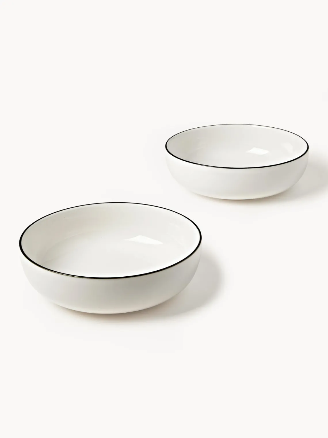 Westwing Collection Platos hondos pequeños de porcelana Facile (2 uds.)
