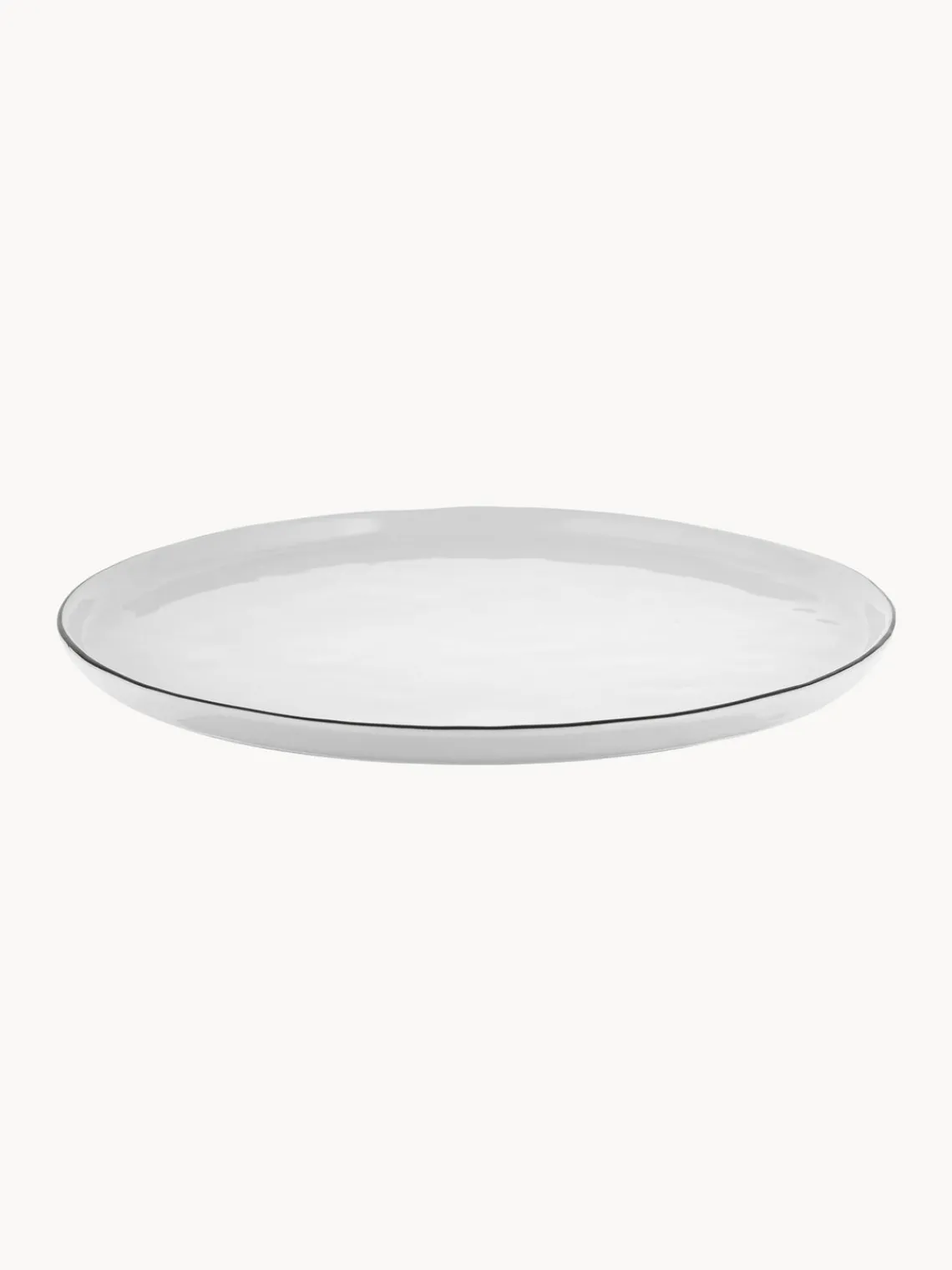 Broste Copenhagen Platos llanos artesanales de porcelana Salt, 4 uds.
