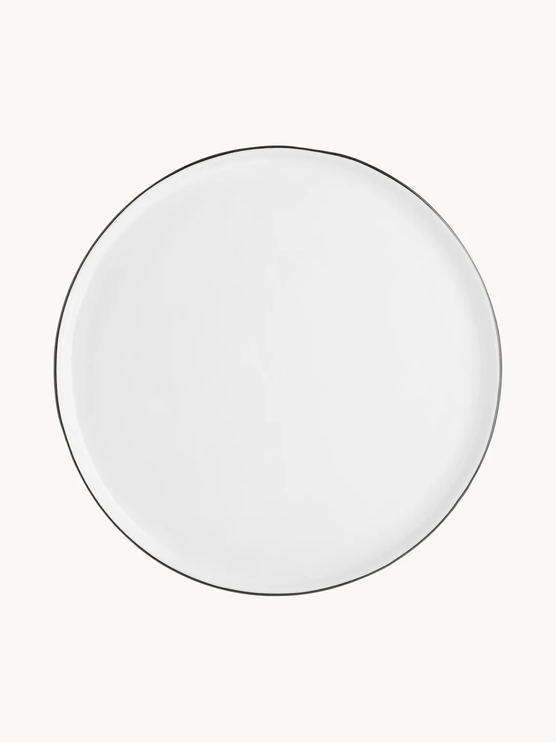 Broste Copenhagen Platos llanos artesanales de porcelana Salt, 4 uds.
