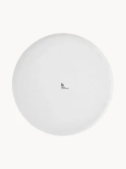 Broste Copenhagen Platos llanos artesanales de porcelana Salt, 4 uds.