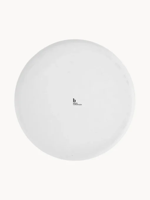Broste Copenhagen Platos llanos artesanales de porcelana Salt, 4 uds.