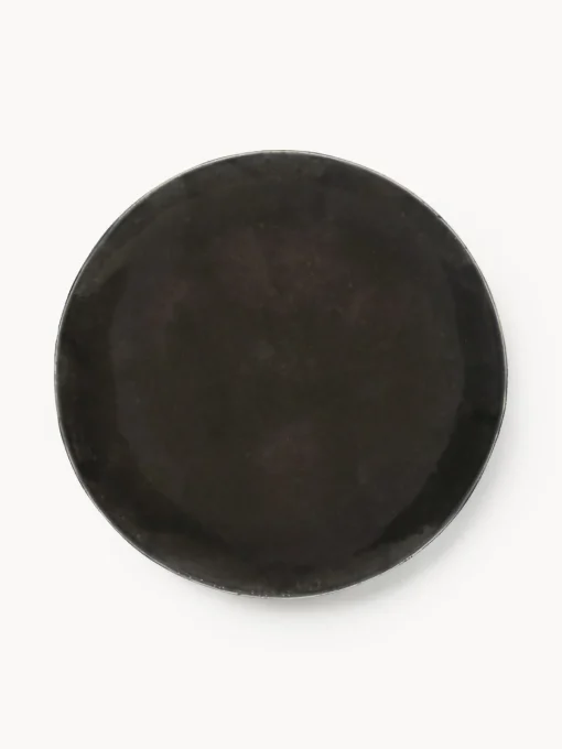 Broste Copenhagen Platos llanos artesanales , 4 uds.^ Platos Llanos|Vajillas Completas