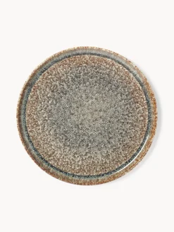 Westwing Collection Platos llanos artesanales con esmalte reactivo Danza, 4 uds.^ Platos Llanos|Vajillas Completas