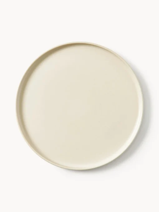 Westwing Collection Platos llanos artesanales Lowri, 4 uds.^ Platos Llanos|Vajillas Completas