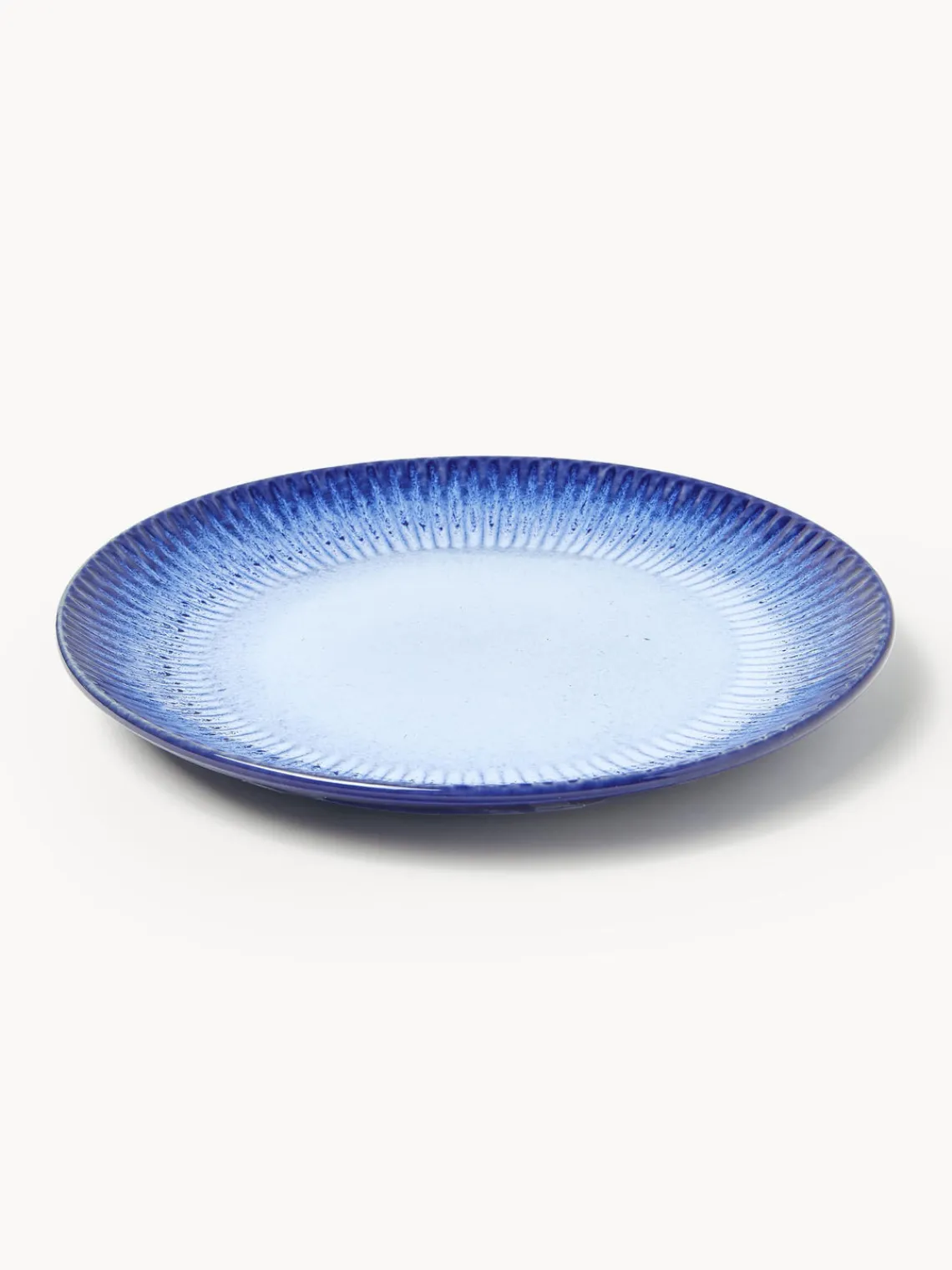 Westwing Collection Platos llanos artesanales con esmalte reactivo Vinci, 4 uds.^ Platos Llanos|Vajillas Completas