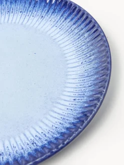 Westwing Collection Platos llanos artesanales con esmalte reactivo Vinci, 4 uds.^ Platos Llanos|Vajillas Completas