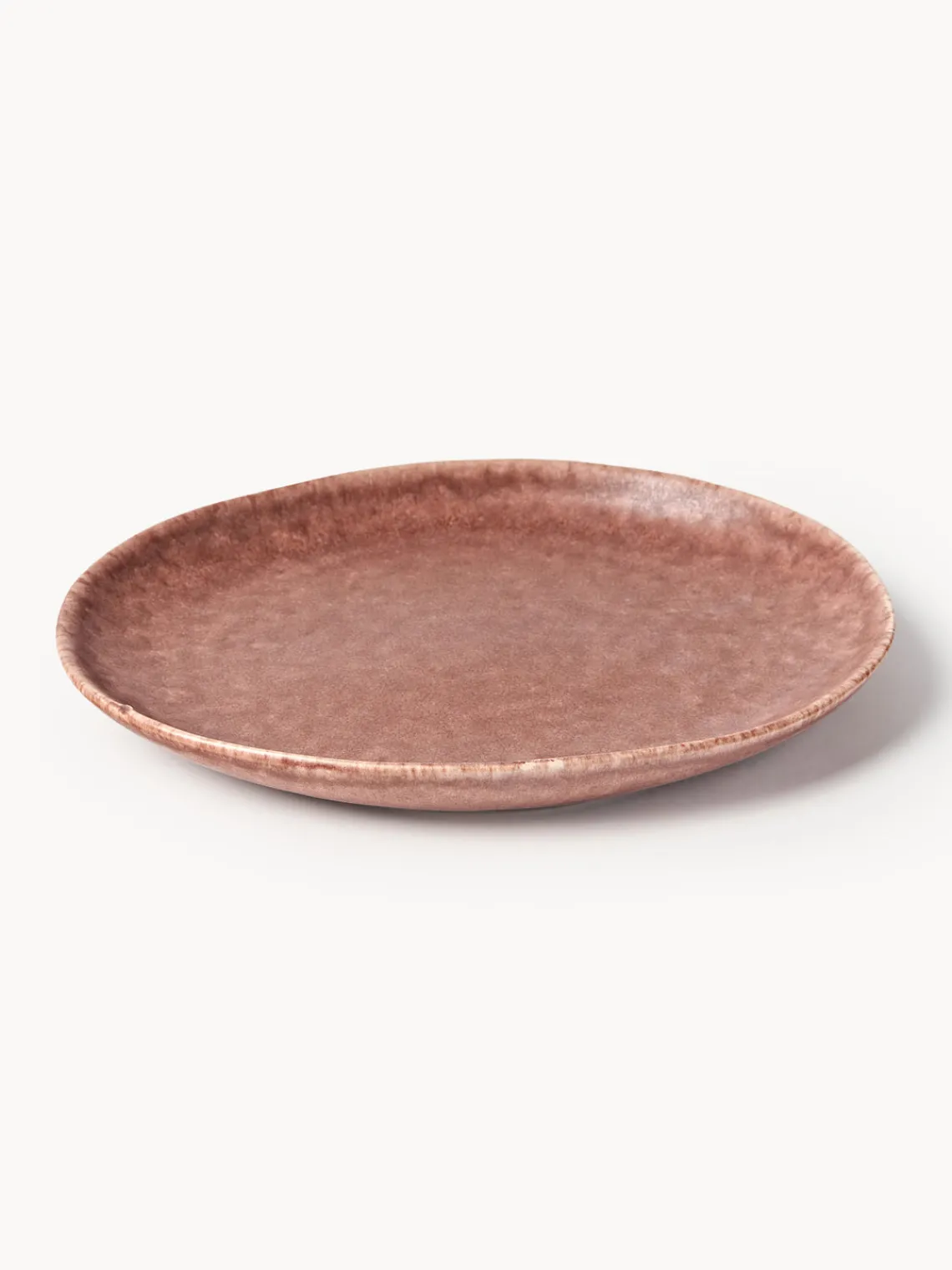 Westwing Collection Platos llanos artesanales de forma orgánica Macey, 4 uds.