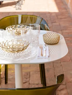 Kartell Platos llanos con relieves Jellies, 4 uds.^ Platos Llanos|Vajillas Completas