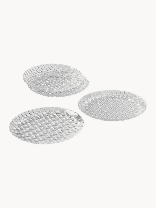 Kartell Platos llanos con relieves Jellies, 4 uds.^ Platos Llanos|Vajillas Completas