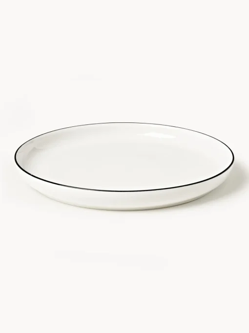 Westwing Collection Platos llanos de porcelana Facile, 2 uds.^ Platos Llanos|Vajillas Completas