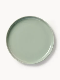 Westwing Collection Platos llanos de porcelana Nessa, 4 uds.