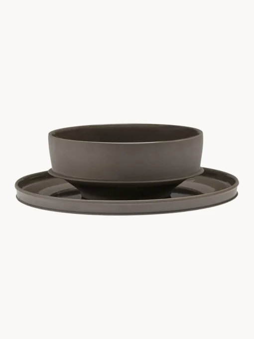 SERAX Platos llanos de porcelana con esmalte reactivo Dune, 2 uds.^ Platos Llanos|Vajillas Completas