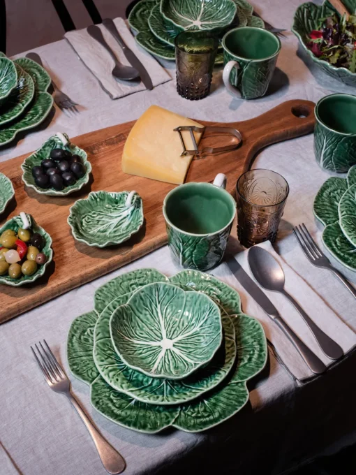 BORDALLO PINHEIRO Platos llanos pintados a mano Cabbage, 2 uds.^ Platos Llanos|Vajillas Completas