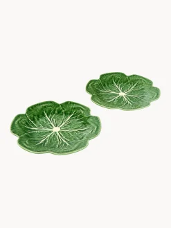 BORDALLO PINHEIRO Platos llanos pintados a mano Cabbage, 2 uds.^ Platos Llanos|Vajillas Completas