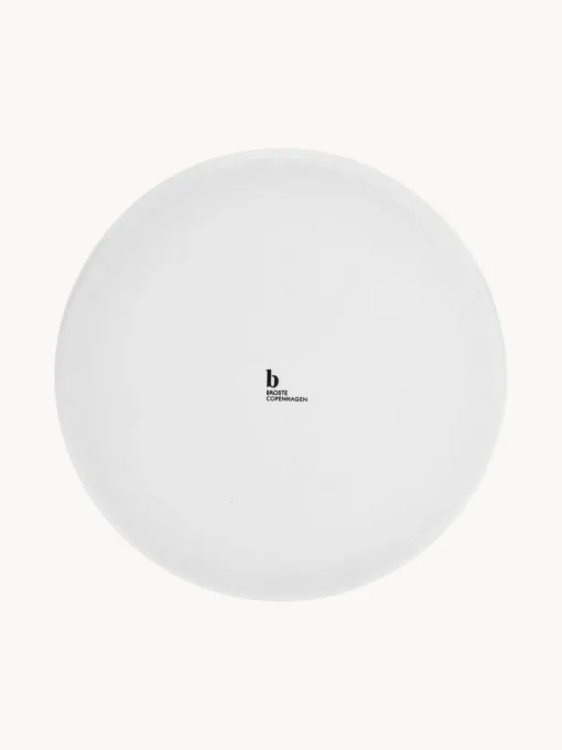 Broste Copenhagen Platos postre artesanales de porcelana Salt, 4 uds.