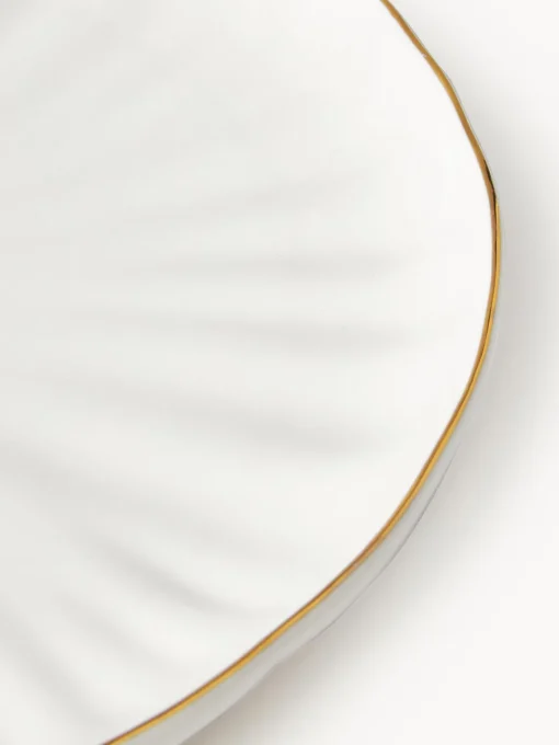 Westwing Collection Platos postre de porcelana con relieves Sali, 2 uds.^ Platos De Postre|Vajillas Completas