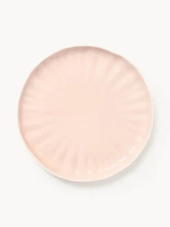 Westwing Collection Platos postre de porcelana con relieves Sali, 4 uds.