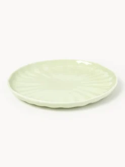 Westwing Collection Platos postre de porcelana con relieves Sali, 4 uds.^ Platos De Postre|Vajillas Completas