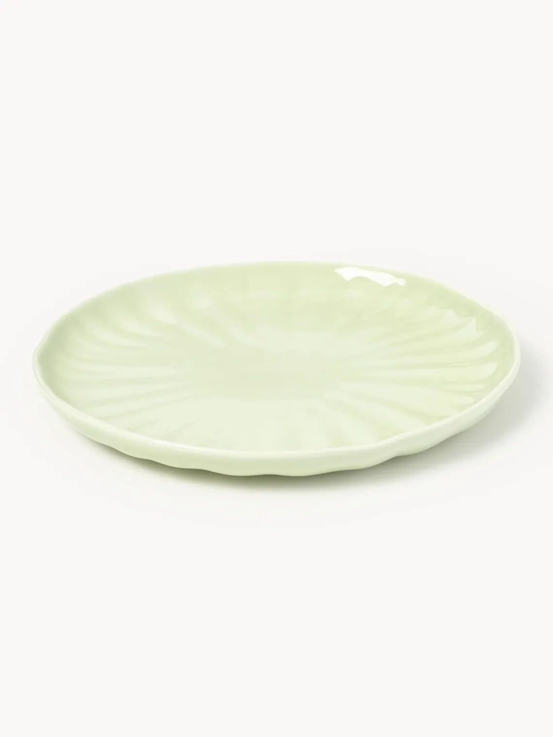 Westwing Collection Platos postre de porcelana con relieves Sali, 4 uds.^ Platos De Postre|Vajillas Completas