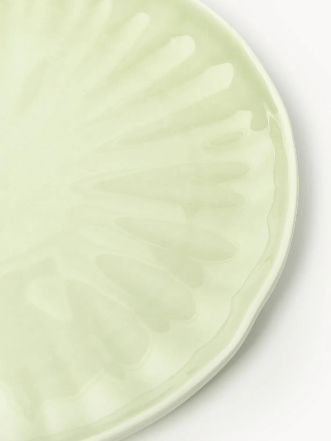Westwing Collection Platos postre de porcelana con relieves Sali, 4 uds.^ Platos De Postre|Vajillas Completas