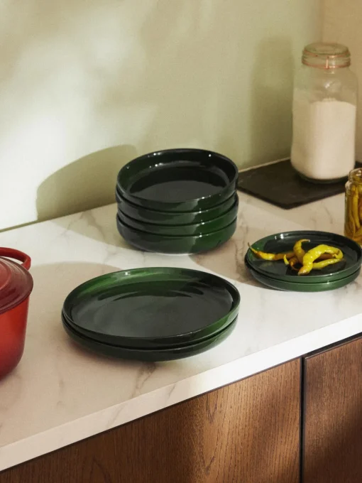 Westwing Collection Platos postre de porcelana Nessa, 4 uds.^ Platos De Postre|Vajillas Completas