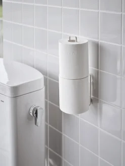 Yamazaki Portarrollos de pared con gancho adhesivo Tower^ Portarrollos|Jarrones