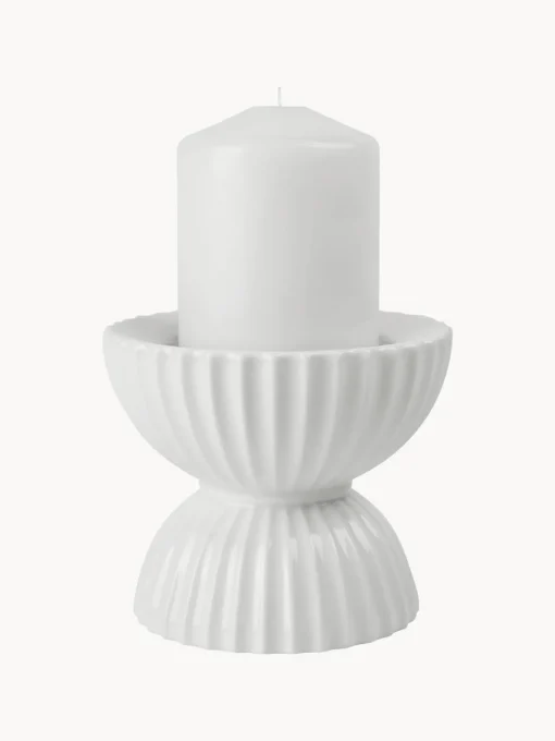 Lyngby Porcelaen Portavelas de porcelana con relieves Tura
