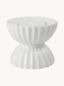 Lyngby Porcelaen Portavelas de porcelana con relieves Tura^ Portavelas|Jarrones